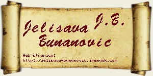 Jelisava Bunanović vizit kartica